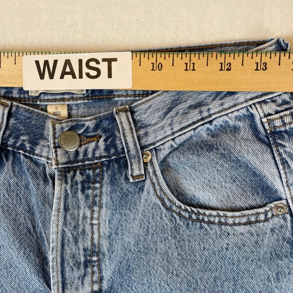 Universal Thread Mid-Rise Super Wide Leg Jeans Light Wash Blue Cotton Size 0 - Picture 6 of 10